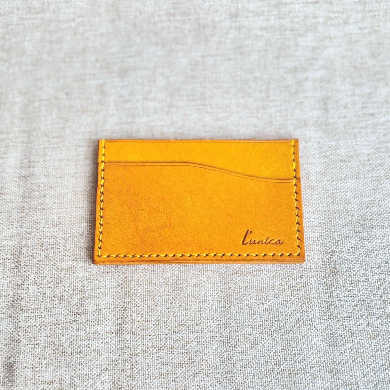 フラットレザーカードケース ｜ L’unica 本革カードケース